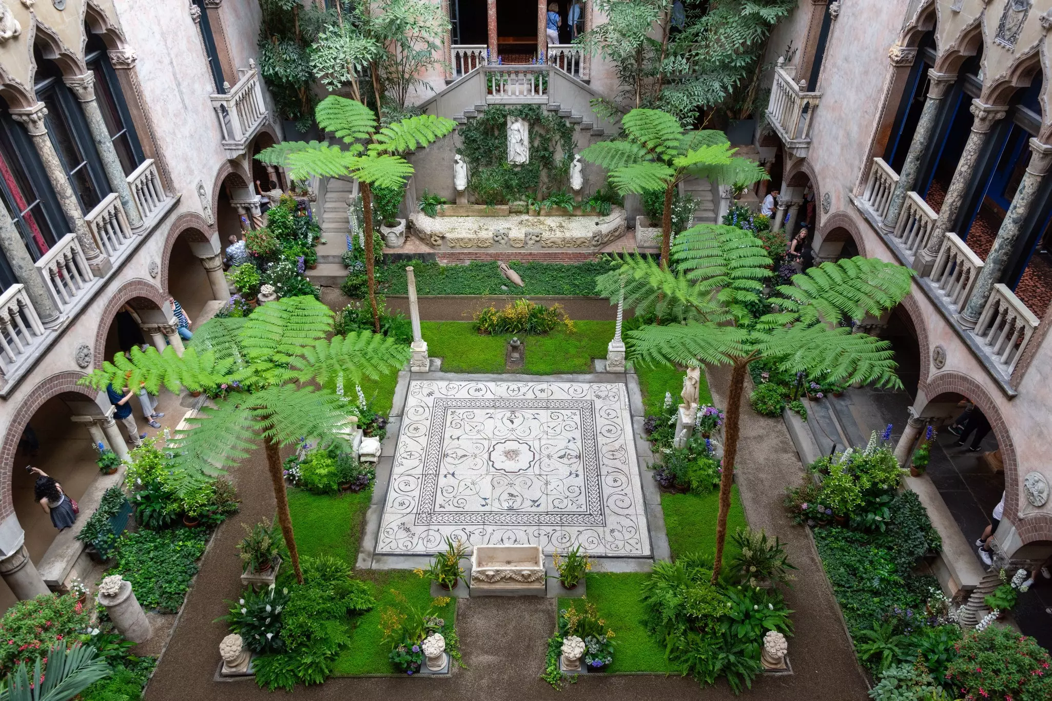 Interior courtyard of the Isabella Stewart Gardner Museum