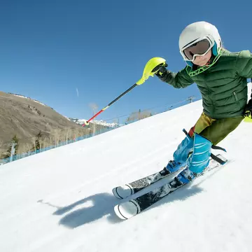 A young skier on a slope in Vail, Colorado
690866659
Focus, Determination, Speed, Action