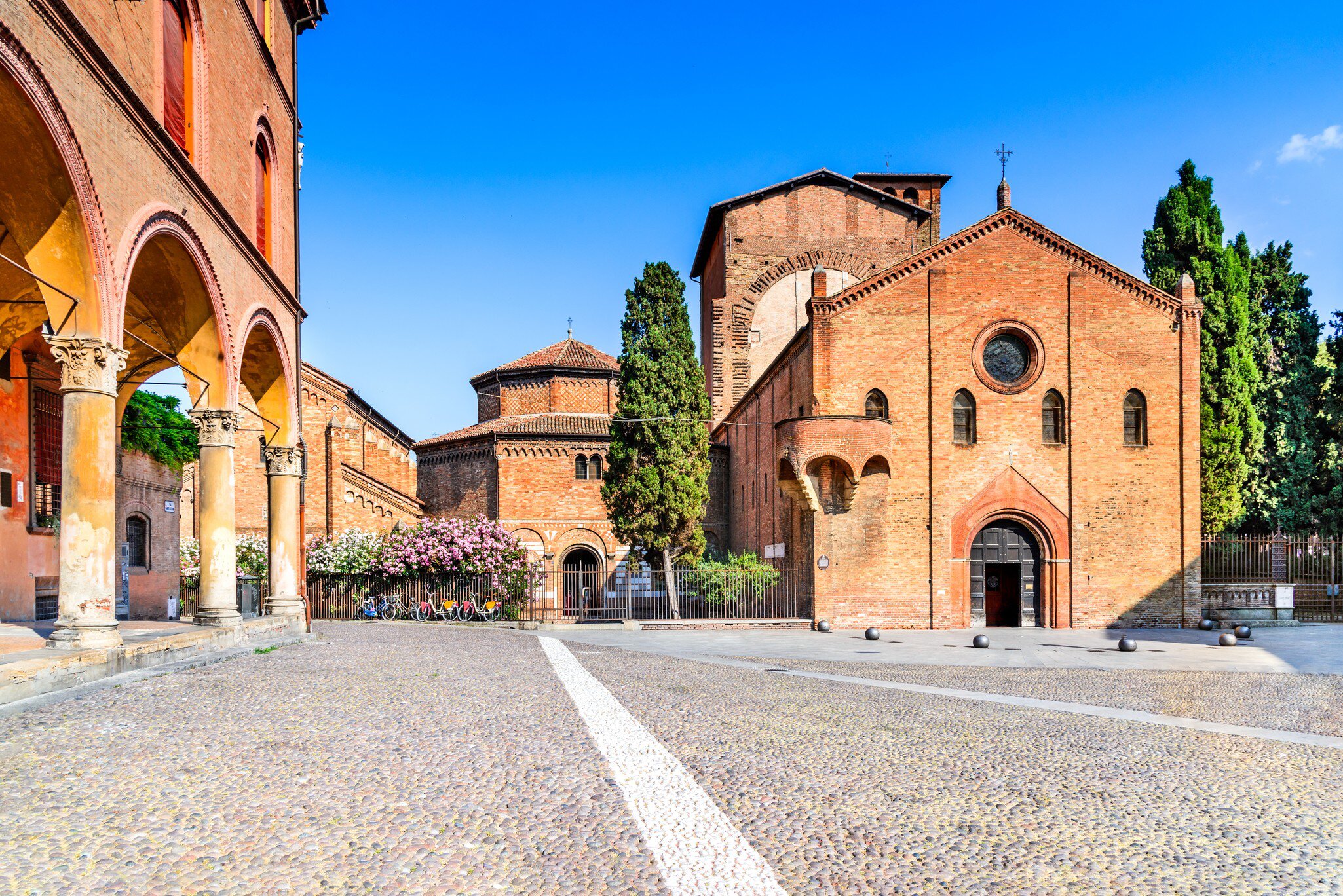 Bologna, Italy - The basilica of Santo Stefano, Holy Jerusalem, known as Seven Churches. Emilia-Romagna region.; Shutterstock ID 660489289; purchase_order: 65050; job: poi; client: ; other: