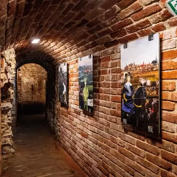 Cellar under the New Town Hall, a underground multimedia exhibition telling stories and legends of the city's past, Brno, Czech Republic (Czechia).