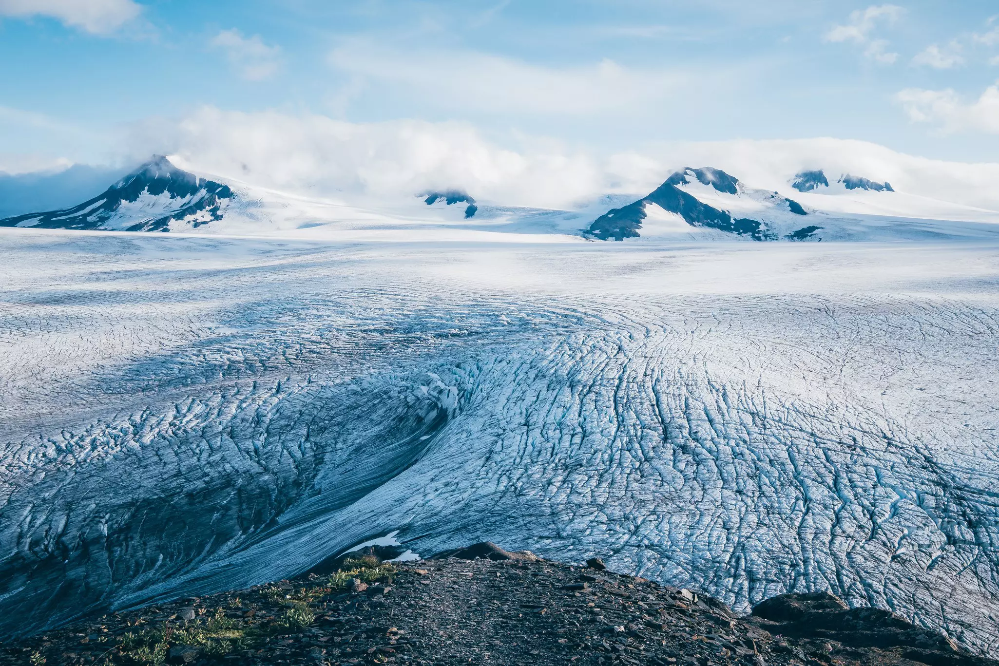 Harding Icefield, as seen from the ridge coming up from Exit Glacier.