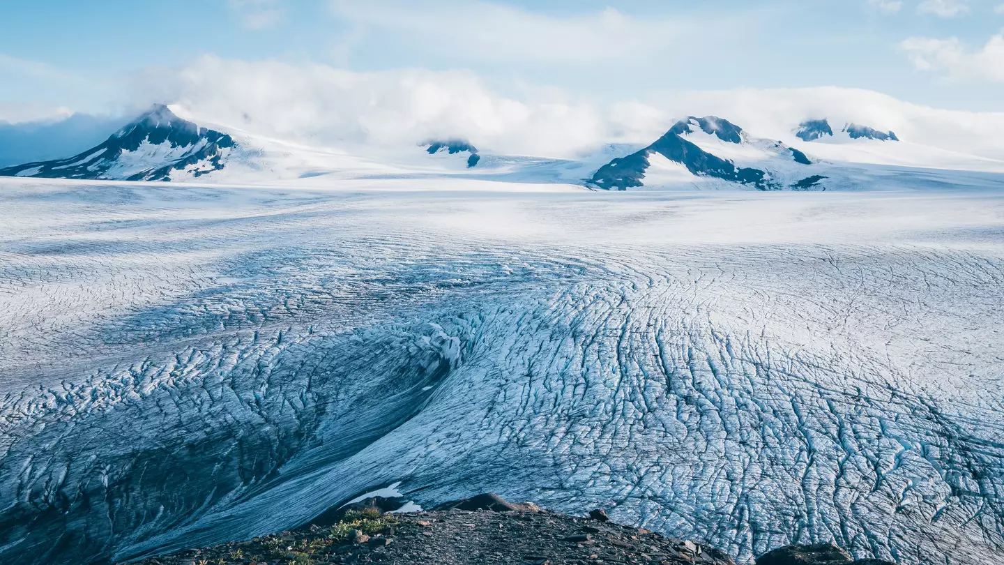 Harding Icefield, as seen from the ridge coming up from Exit Glacier.
