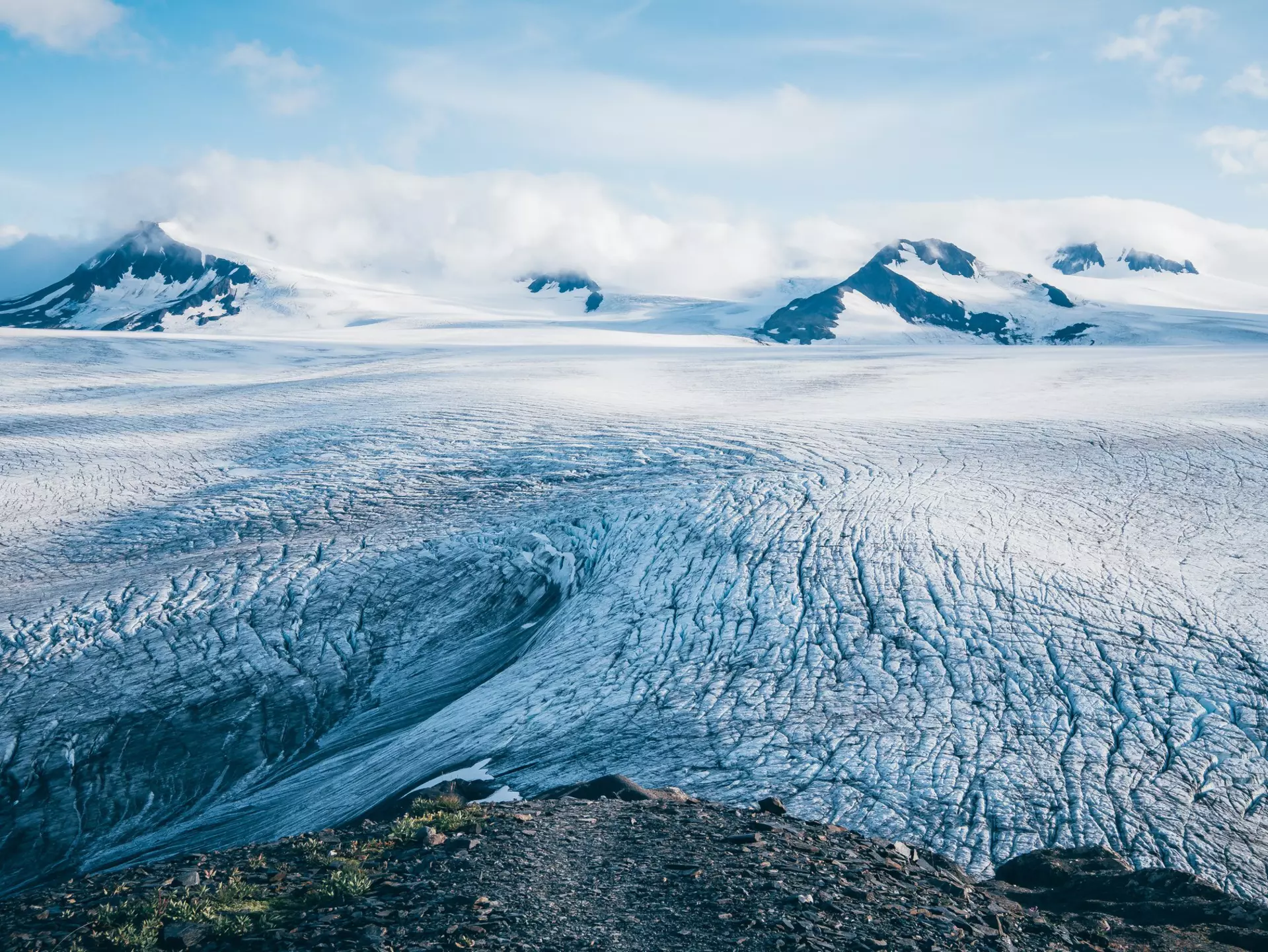 Harding Icefield, as seen from the ridge coming up from Exit Glacier.
