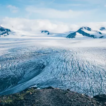 Harding Icefield, as seen from the ridge coming up from Exit Glacier.