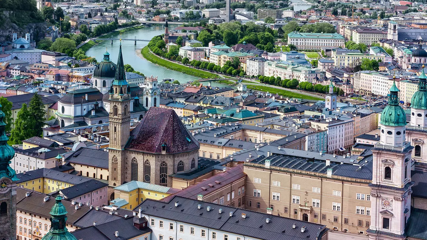 Historic buildings in Salzburg, Austria