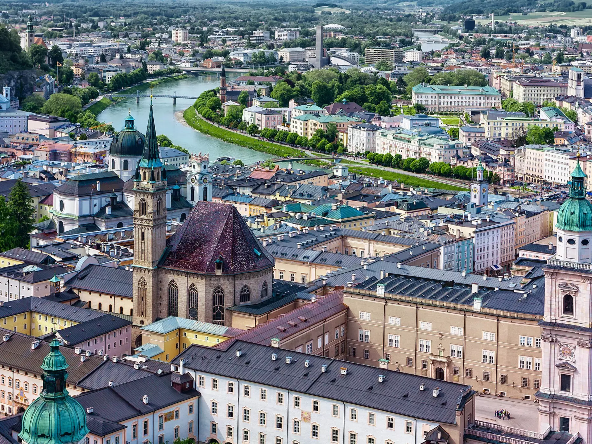 Historic buildings in Salzburg, Austria