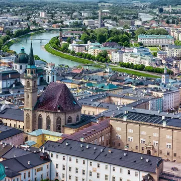 Historic buildings in Salzburg, Austria