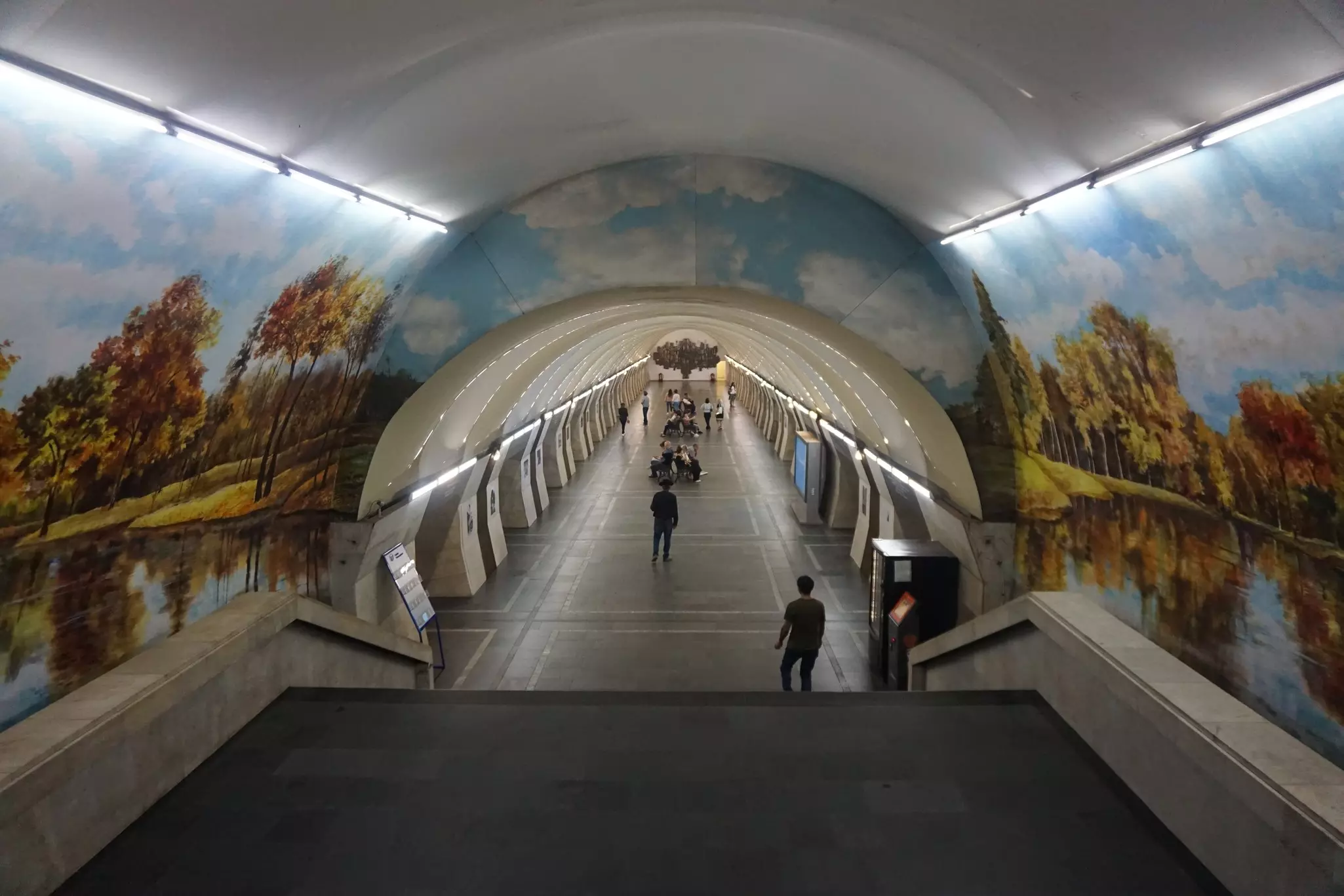Yerevan, Armenia - November 8, 2021: Yerevan Subway Stations