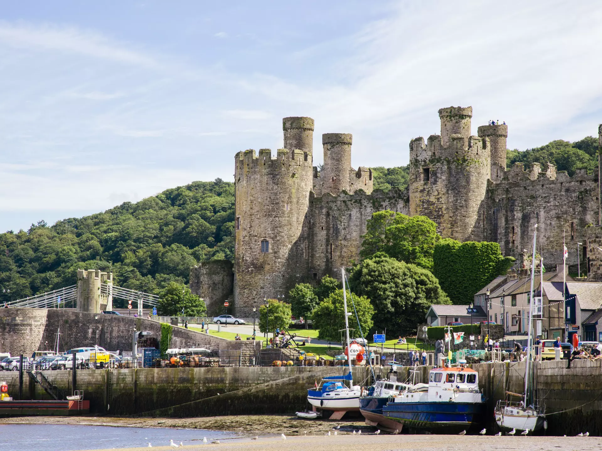 Conwy has one of the best-preserved medieval fortifications in Britain. Alexander Spatari/Getty Images