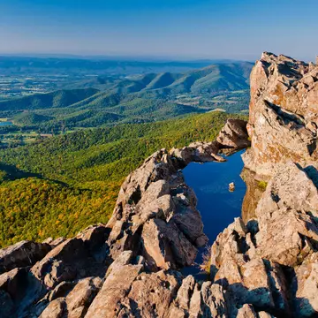 An aerial view of Shendandoah National Park in Virginia