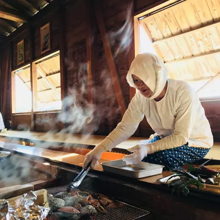 Female pearl divers called ama traditionally plant and harvests the oysters off the Mikimoto Pearl Island, near Ise, Japan
