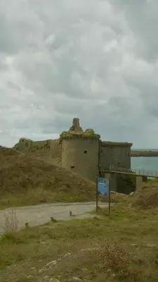 Vieux Château and cliffs on Île d'Yeu in Vendée, France