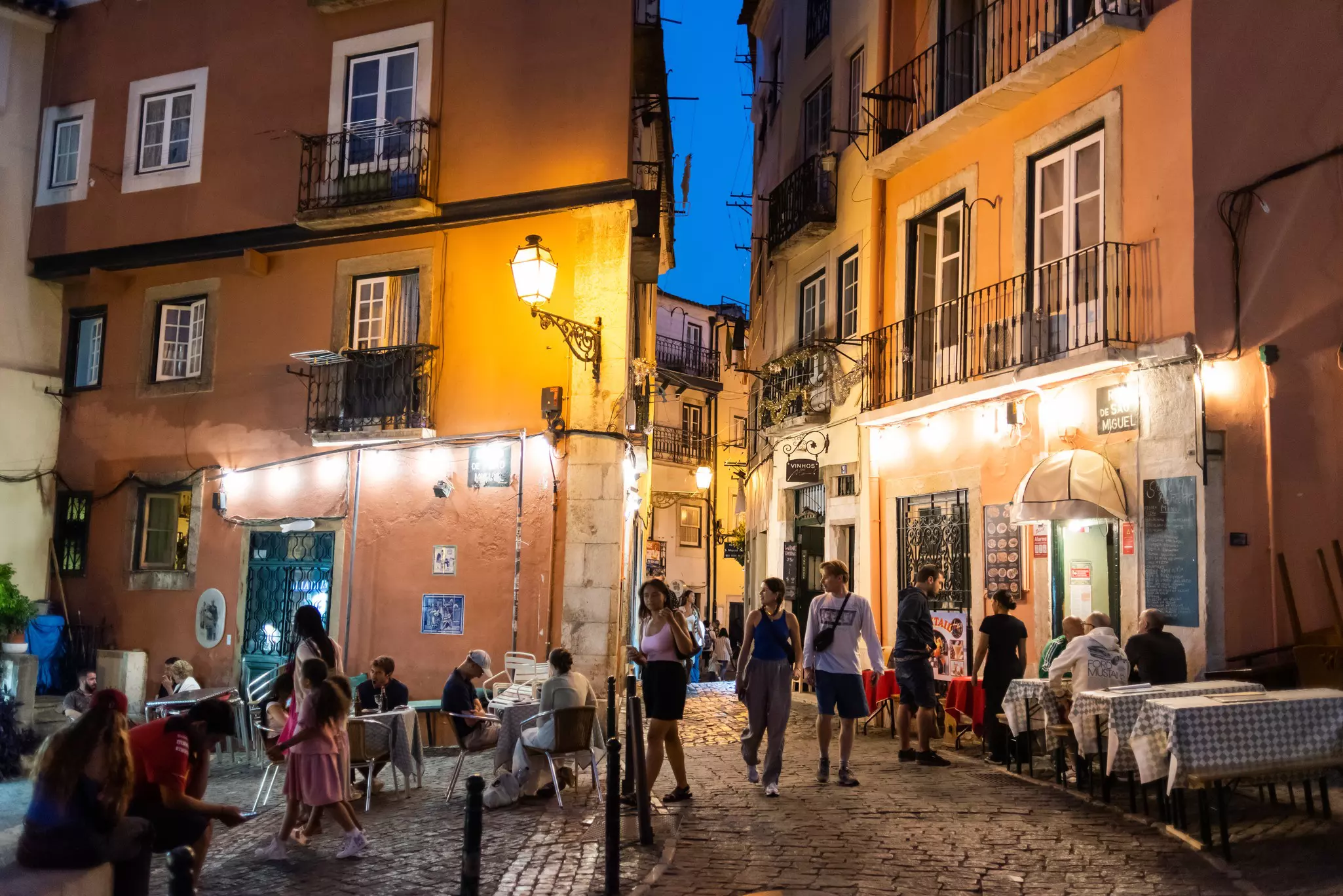 An evening scene in Alfama, Lisbon. Kerry Murray for Lonely Planet