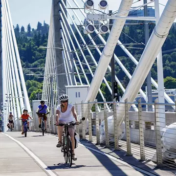 Walking or biking a few of Portland’s many bridges offers a terrific introduction to a terrific city. Bob Pool/Shutterstock