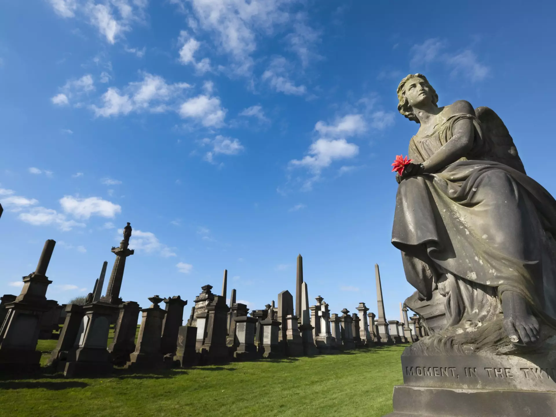 The Glasgow Necropolis contains many of the city's grandest tombs. theasis/Getty Images