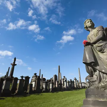 The Glasgow Necropolis contains many of the city's grandest tombs. theasis/Getty Images