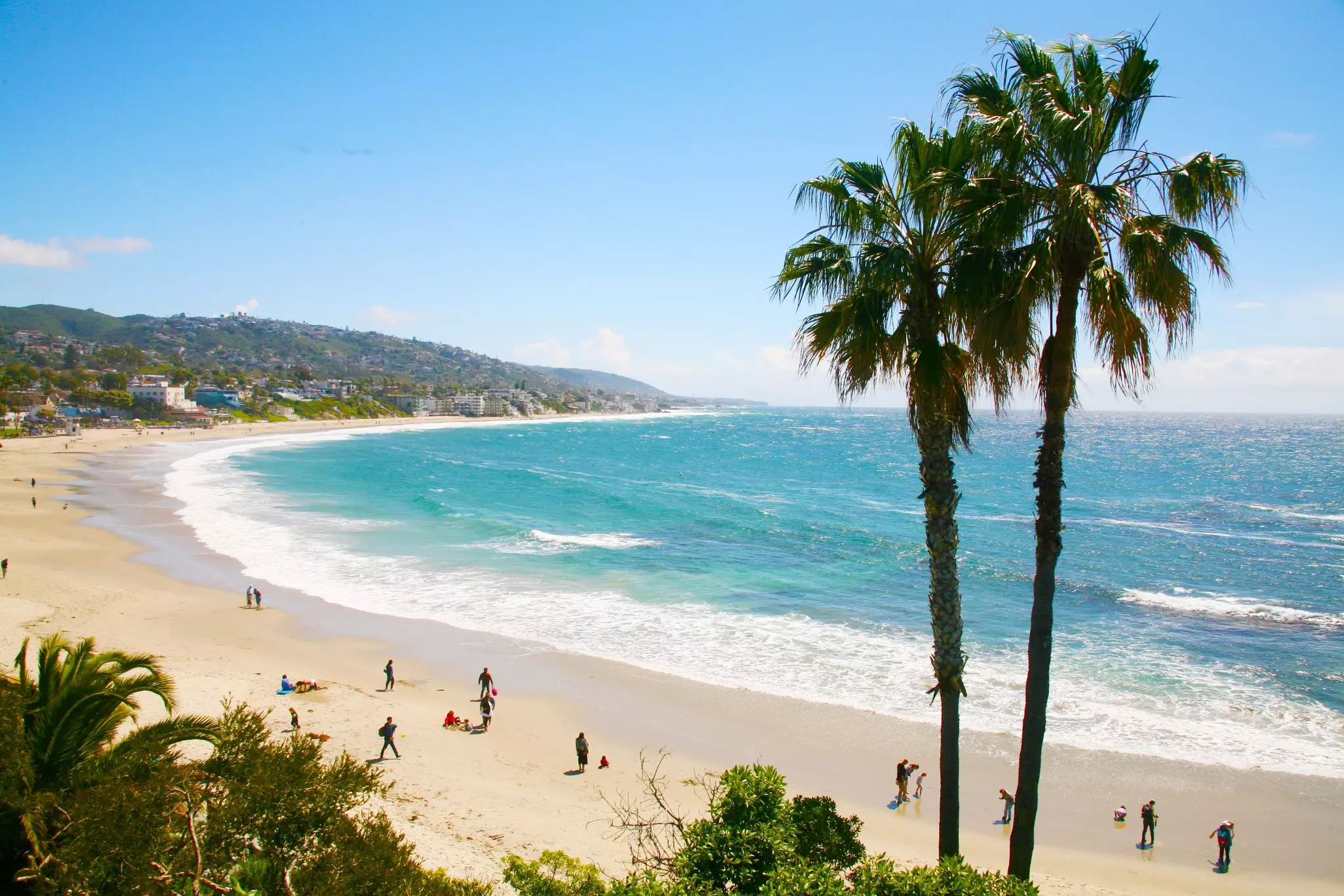Laguna Beach, California. Laguna Beach, Main Beach. Crescent Bay of Laguna Beach, Orange County, California USA. Laguna. View of the Pacific Ocean at Heisler Park.