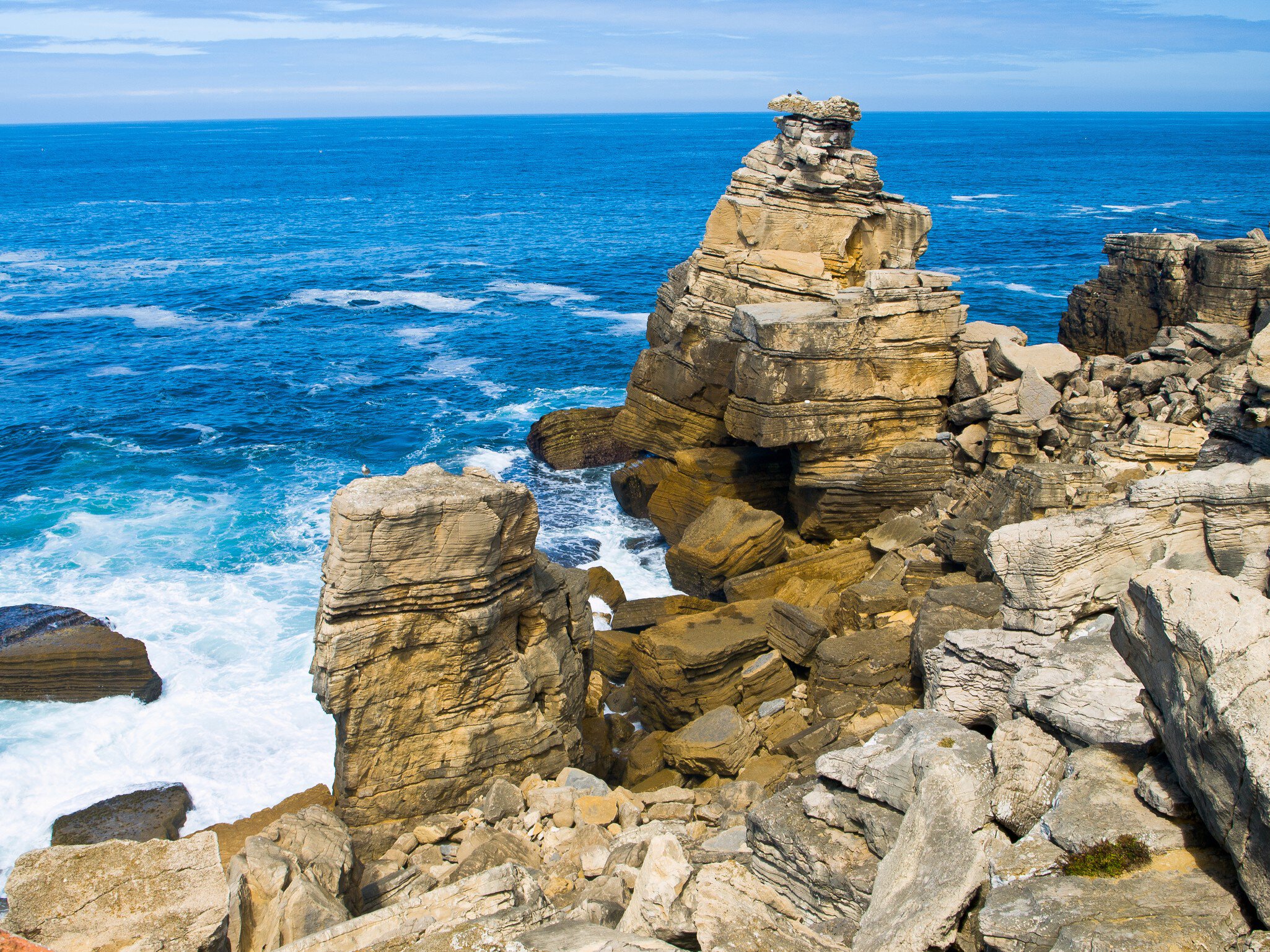 Rock formation by sea in Portugal