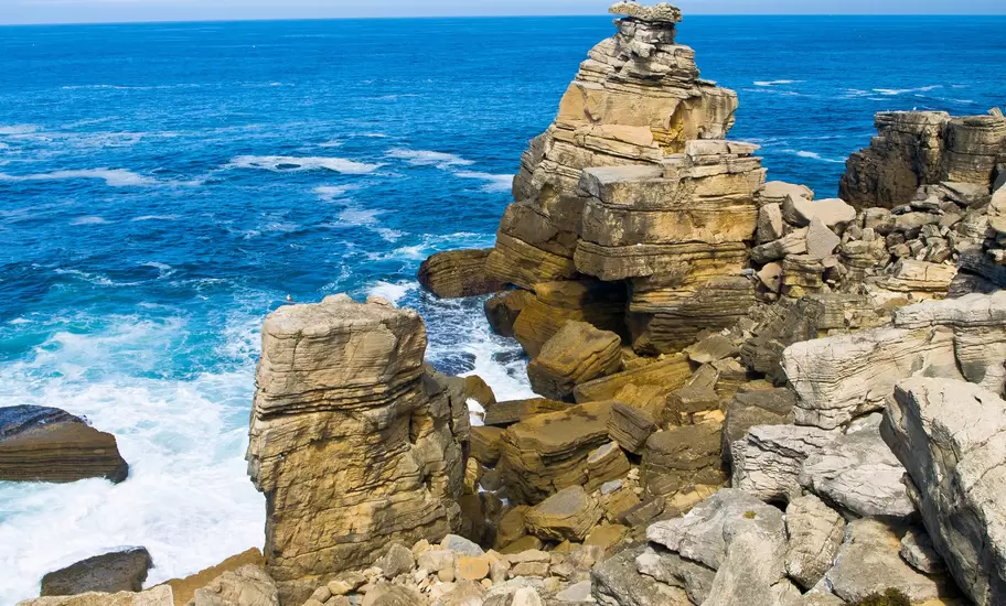 Rock formation by sea in Portugal