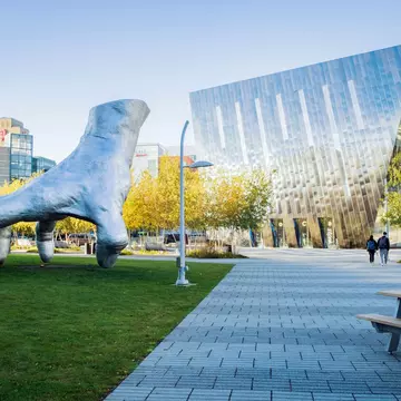 Cleveland, OH - Oct 28,2019: Beautiful Place around Museum of Contemporary Art Cleveland(MOCA) ; Shutterstock ID 1632176533; your: Bridget Brown; gl: 65050; netsuite: Online Editorial; full: POI Image Update