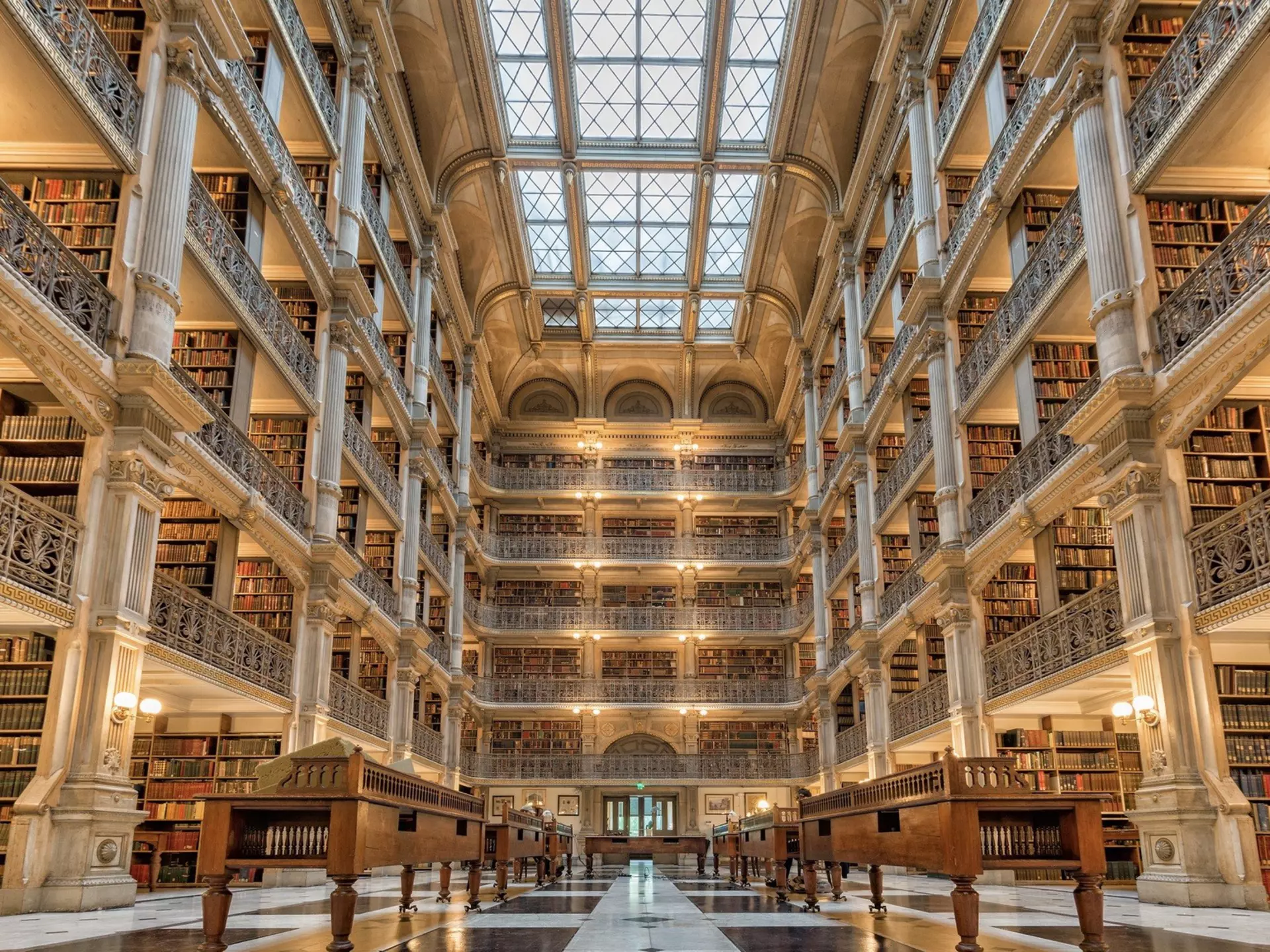 Across the country, masterpieces of civic architecture like Baltimore’s George Peabody Library enlighten and inspire © Andrea Izzotti / Shutterstock