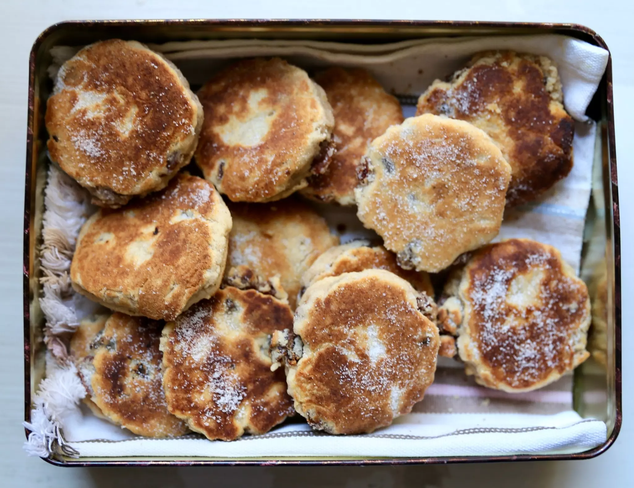 Homemade Welsh cakes – a traditional food on St David's Day, celebrating Welsh heritage.