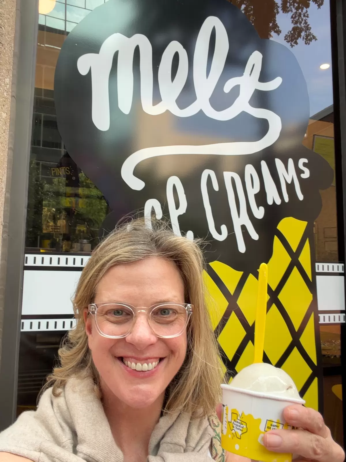 Brekke at Melt Ice Cream in Fort Worth, Texas