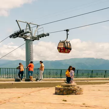 Salta Cable Car Station of Transport to San Bernardo Hill. Salta, Argentina.