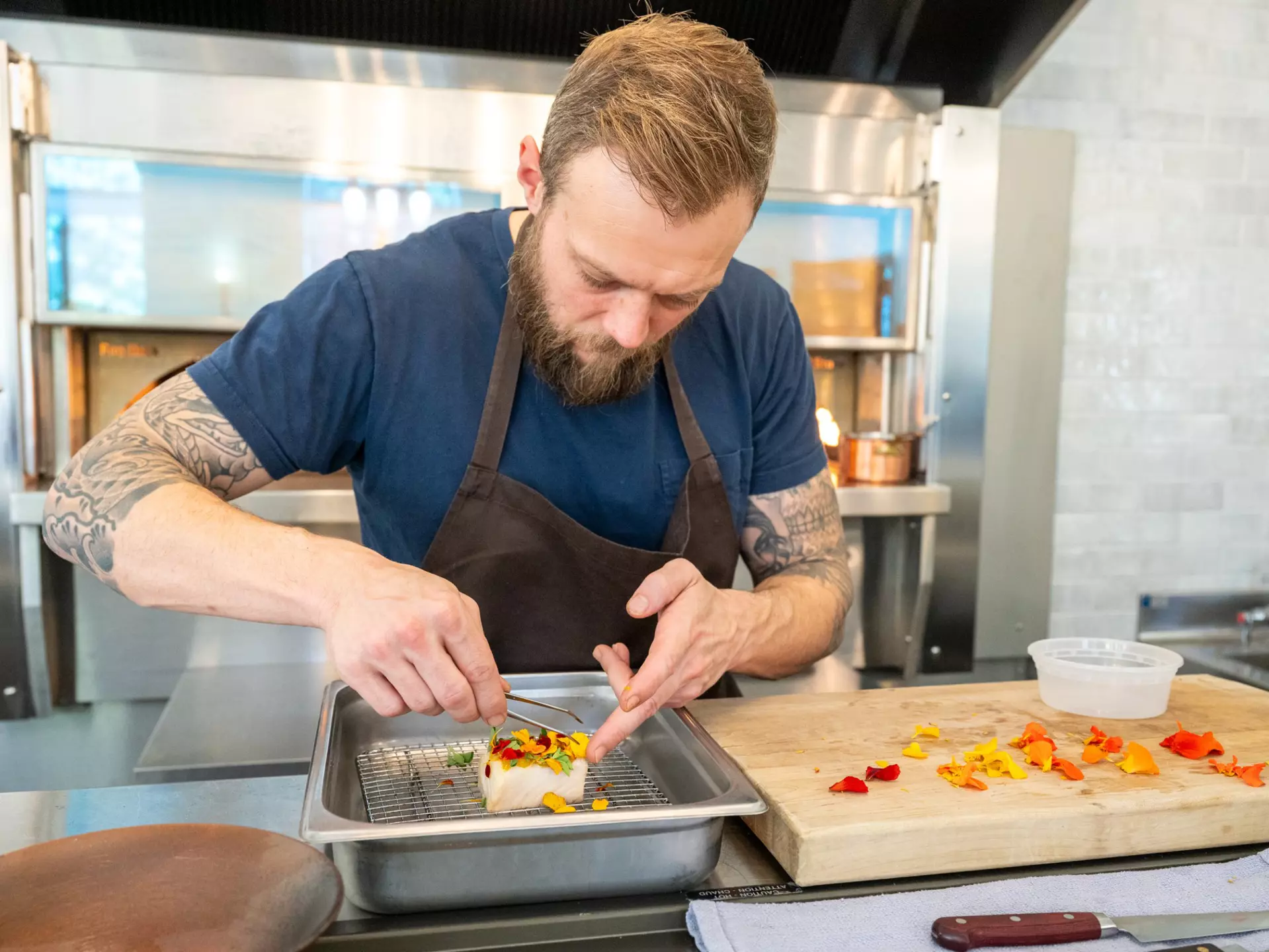 The Lodge at St Edward Park’s head chef, Luke Kolpin, is a veteran of the legendary noma in Copenhagen © courtesy the Lodge at St Edward Park