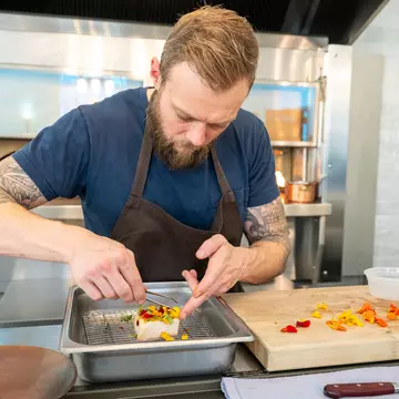 The Lodge at St Edward Park’s head chef, Luke Kolpin, is a veteran of the legendary noma in Copenhagen © courtesy the Lodge at St Edward Park