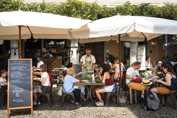 Outside dining in Europe
