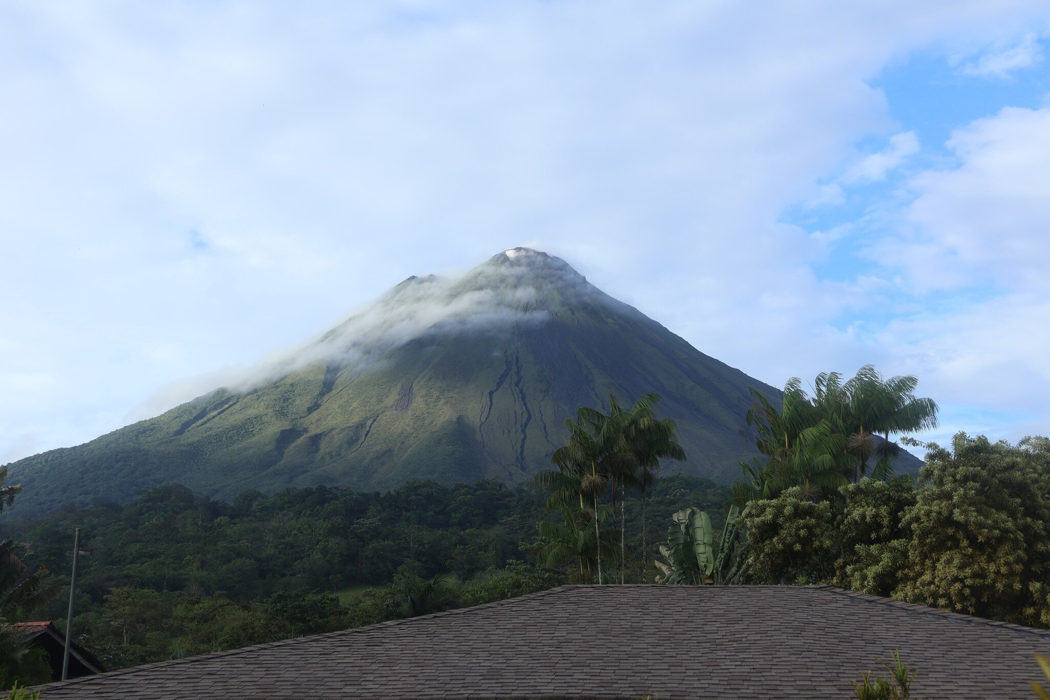 Volcano Tenorio among the clouds in Costa Rica.