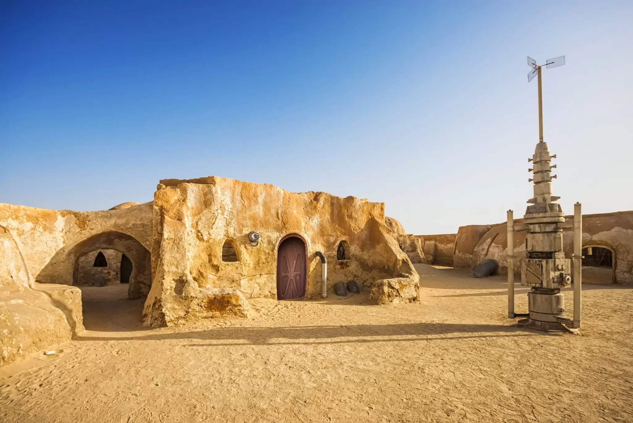 Star Wars sets, some abandoned and some repurposed, dot the Saharan landscape of southern Tunisia. Marques / Shutterstock