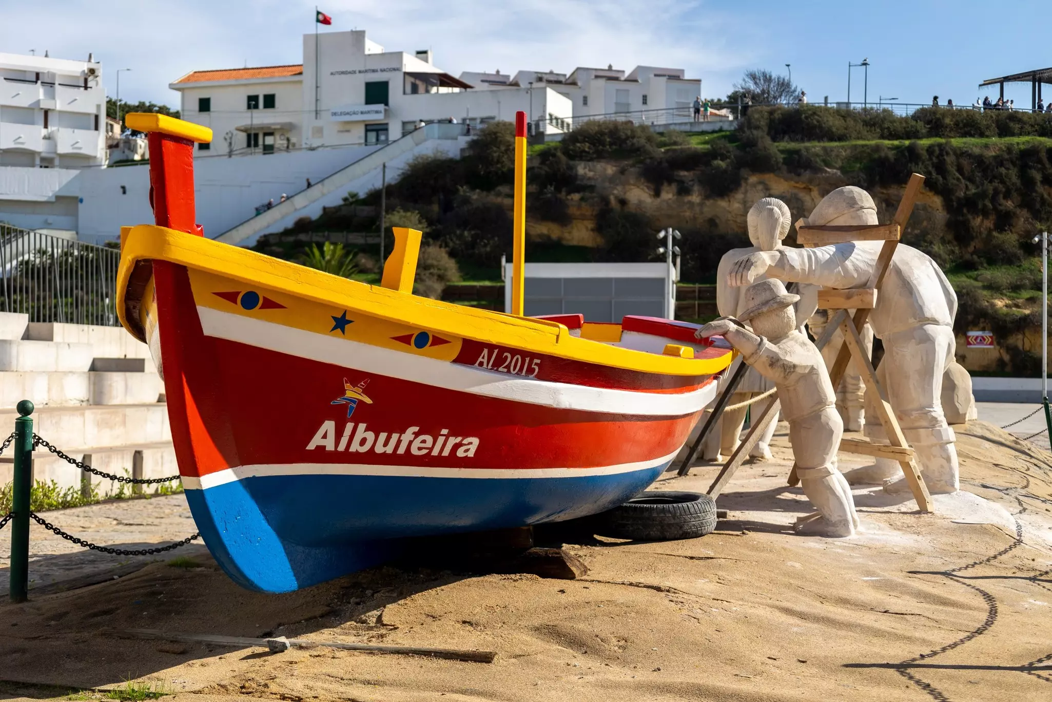 ALBUFEIRA, PORTUGAL - 9th NOVEMBER 2024: Albufeira city downtown statues depicting the local fisherman., License Type: media, Download Time: 2025-09-17T12:02:11.000Z, User: bhealy950, Editorial: true, purchase_order: 65050 - Digital Destinations and Articles, job: Lonely Planet Online Editorial, client: Best things to do in Albufeira, other: Brian Healy