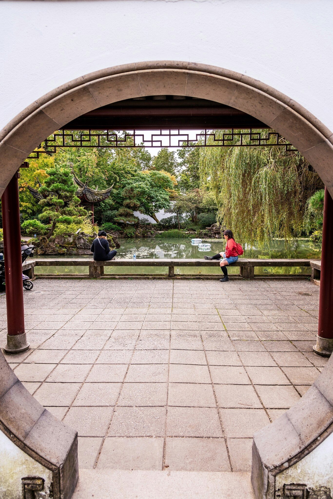 Entrance to the Dr. Sun Yat-Sen Classical Chinese Garden in Vancouver, BC, Canada.