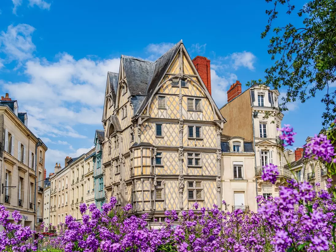 Angers, Loire Valley area, France: Adam's House, house of artisans; timber-framed house in Sainte Croix Square.