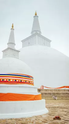 Lonely Planet Magazine, Issue 120, December 2018, Sri Lanka
Enrobed dagoba's at Ruvanvelisaya Dagoba in Anuradhapura.