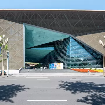 Chengdu, Sichuan province, China - July 2, 2020: Chengdu museum bulding facade against blue sky near Tianfu square in the center of the city., License Type: media, Download Time: 2026-08-31T15:00:28.000Z, User: LP_NZhan, Editorial: true, purchase_order: 65050 - Digital Destinations and Articles, job: App Content, client: Lonely Planet App, other: Nadine Zhan 