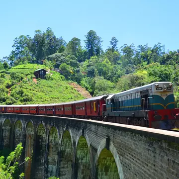 The train trip from Ella to Kandy in Sri Lanka, is one of the most scenic. peacefoo/Shutterstock
