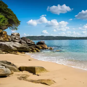 Lady Bay Nudist Beach in Watson's Bay, Sydney, Australia.