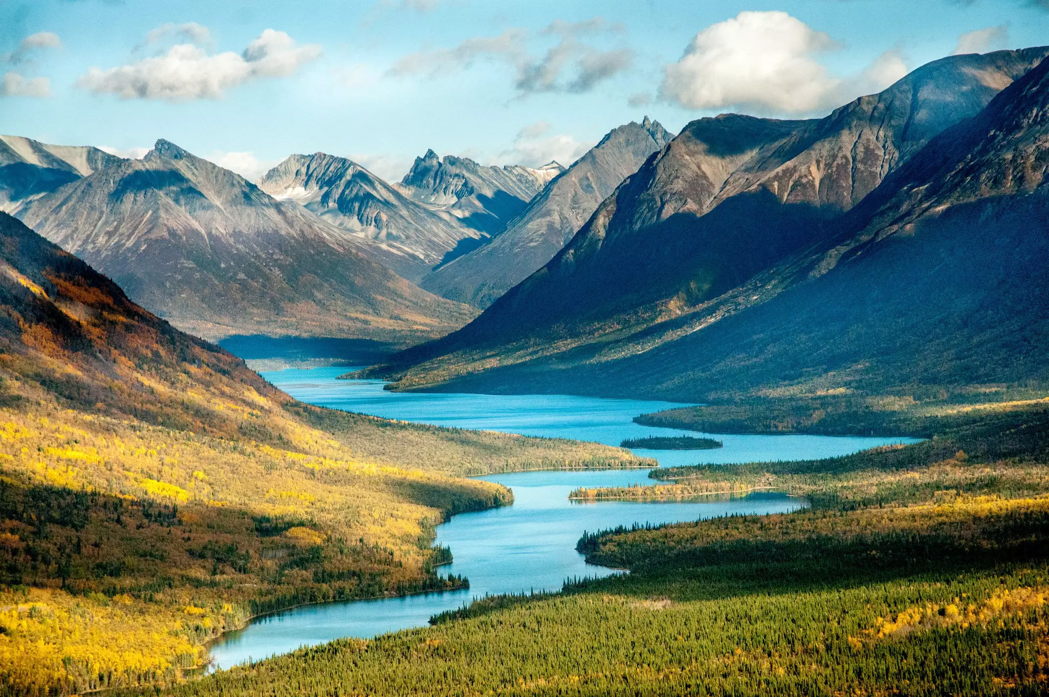 the mountains around Lake Clark