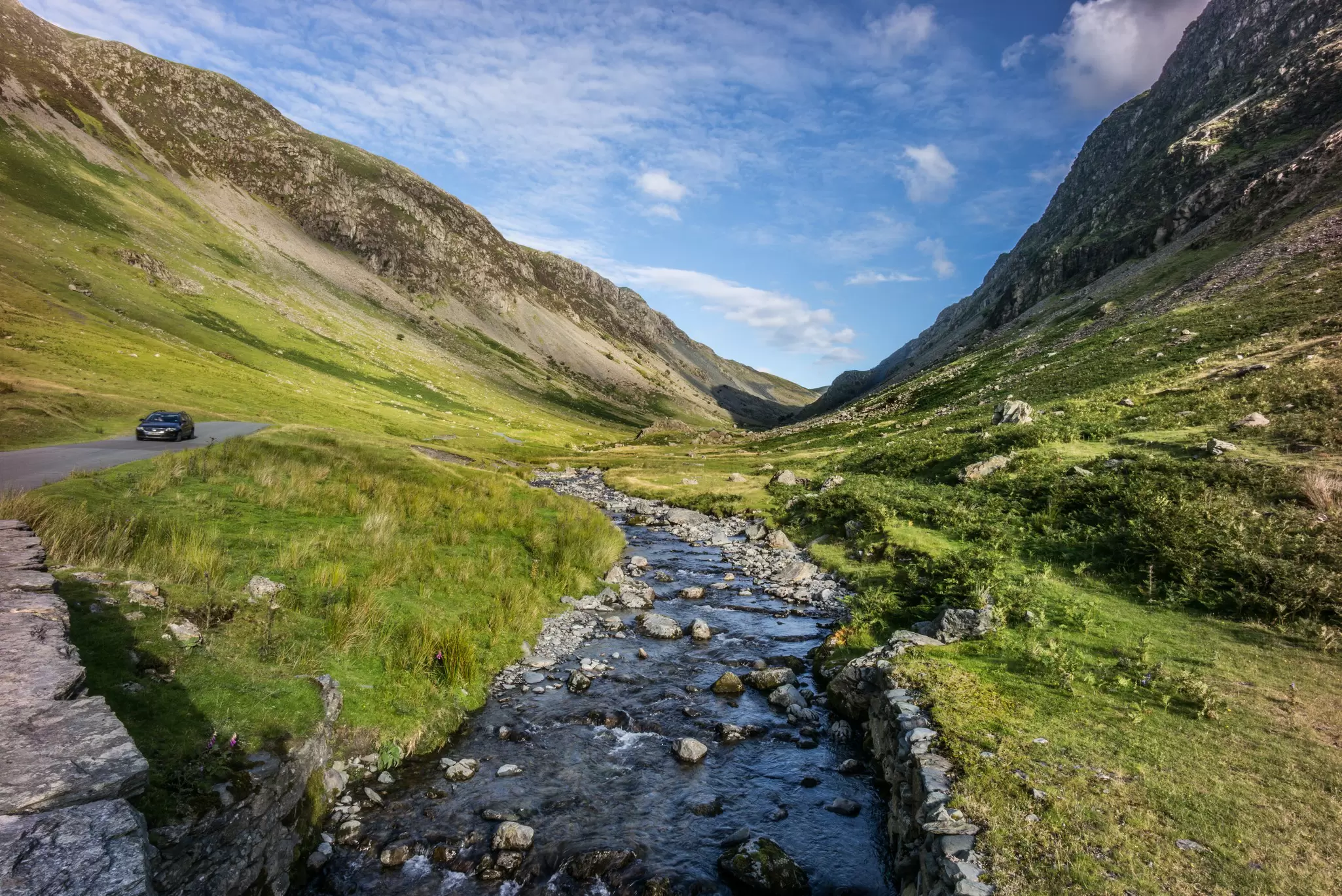 Driving Honister Pass in the Lake District, England. blue sky in my pocket/Getty Images