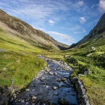 Driving Honister Pass in the Lake District, England. blue sky in my pocket/Getty Images