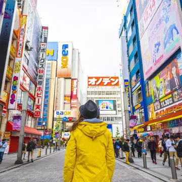 Don't miss Tokyo's colourful Akihabara district. Marco Bottigelli / Getty Images