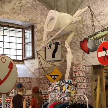 Interior view of the CLET Studio at the Street Levels Gallery in Florence, Italy.