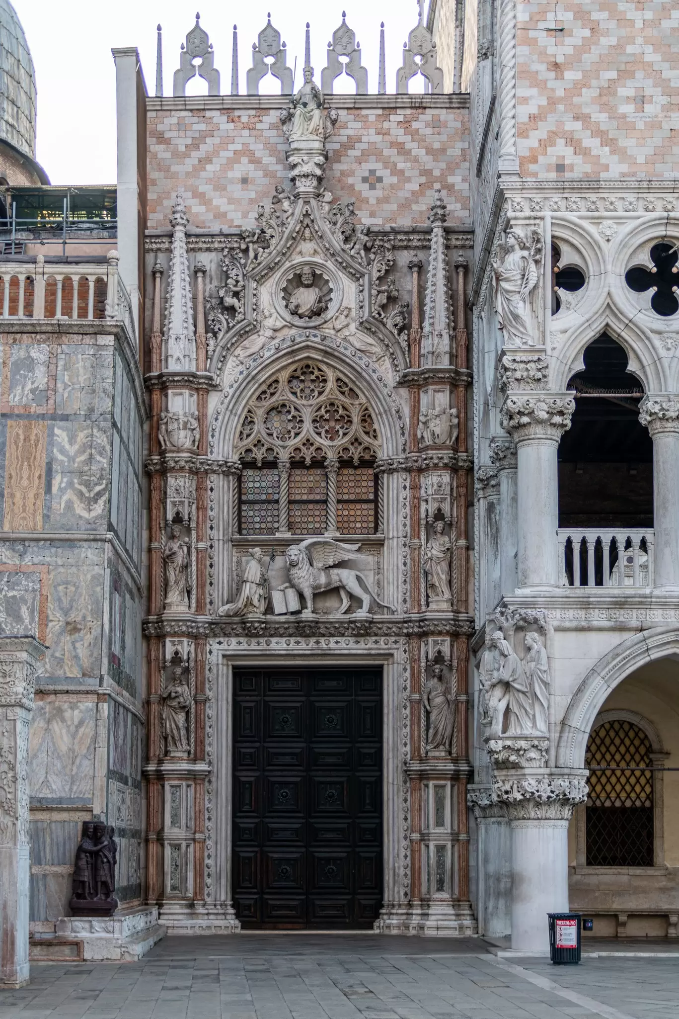 The Porta della Carta (Paper Door) at Palazzo Ducale in Venice, Italy.