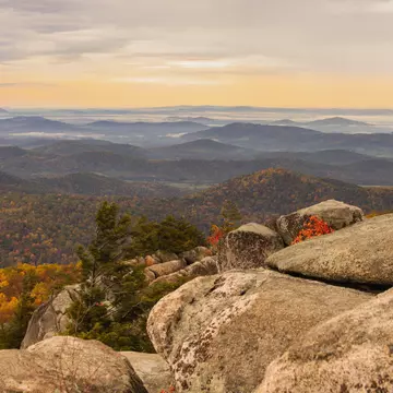 Fall colors viewed from Old Rag Mountain in Shenandoah National Park. jessconlow/Shutterstock