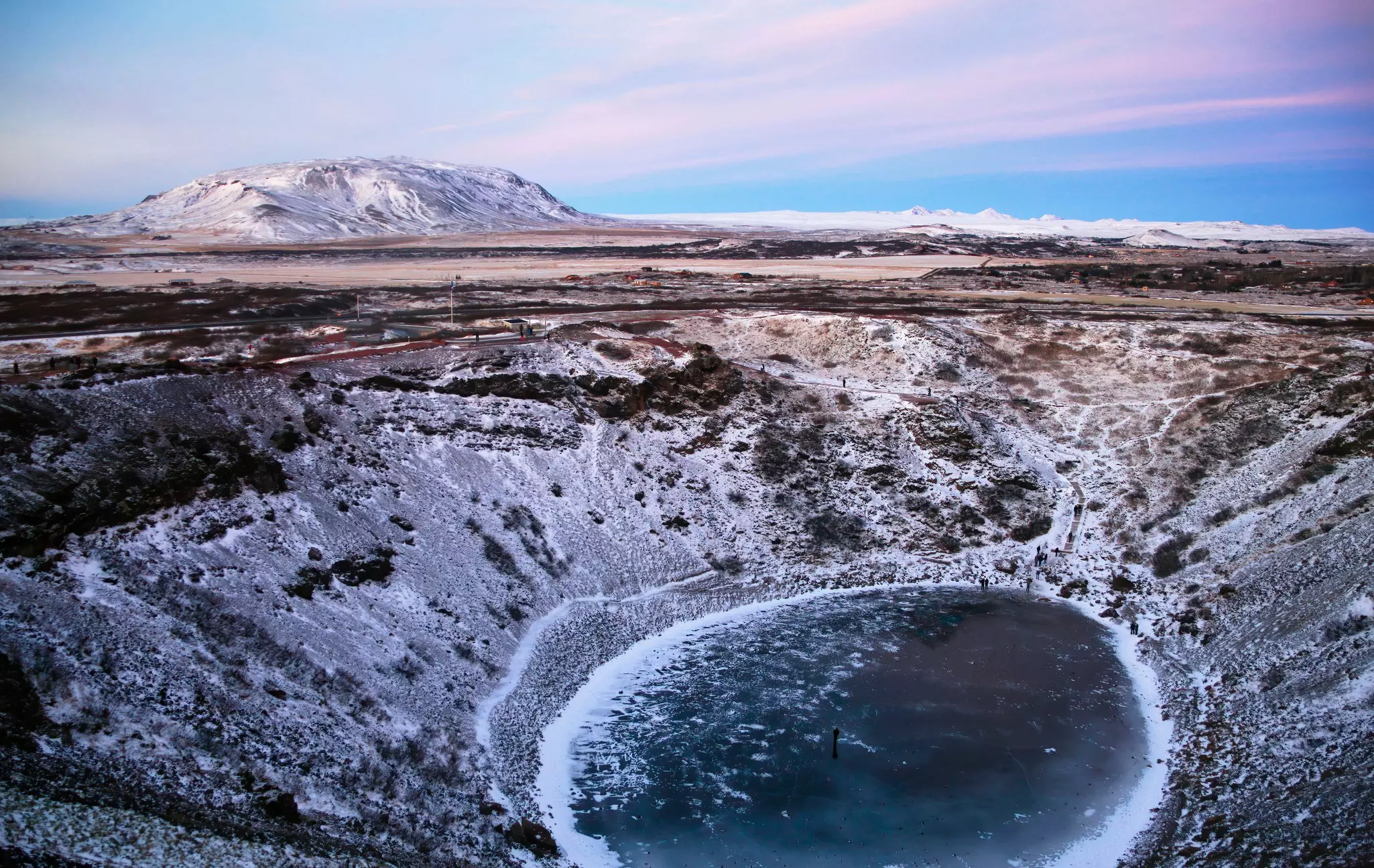The beautiful Kerid Crater in Iceland, Europe