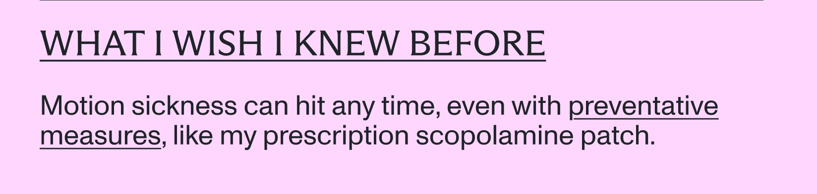 What I wish I knew before