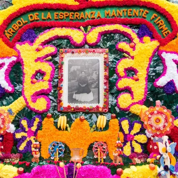 A Dia de Muertos altar in Frida Kahlo's home honors the iconic artist. Seastock / Getty Images